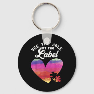 Heart Autism Awareness Shirt See The Able Not The Key Ring