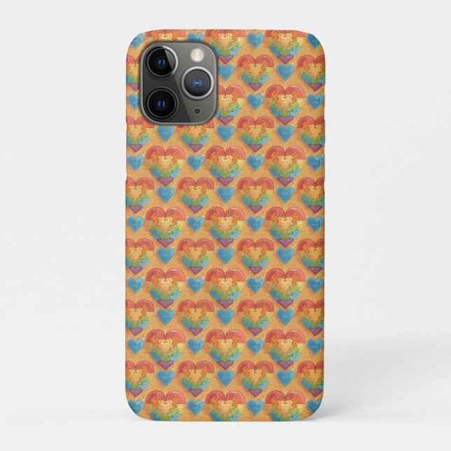 Heart autism Case-Mate iPhone case (Back)