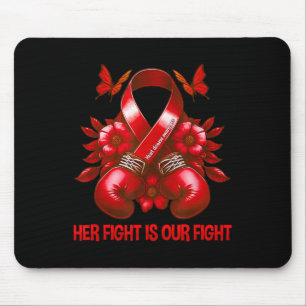 Heart Awareness Superhero Chd Awareness Boxing Glo Mouse Pad