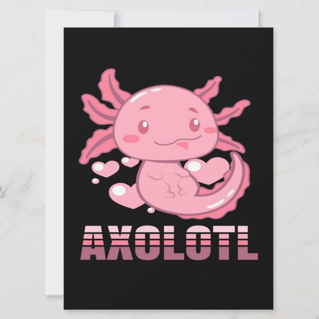 Heart Axolotl | Cute cartoon Axolotl (Front)
