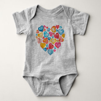 Heart Baby One-piece Baby Bodysuit