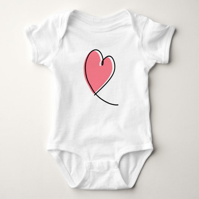 Heart Baby Suits Baby Bodysuit (Front)