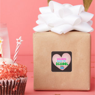 Heart Back to School Sticker Gift
