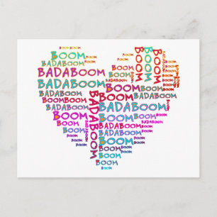 Heart Badaboom make your own background Postcard