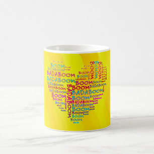 Heart Badaboom yellow waves Coffee Mug