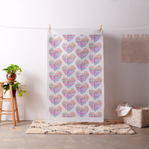 Heart Badaboom + your background & ideas Fabric