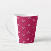 Heart Balloon Pattern Latte Mug