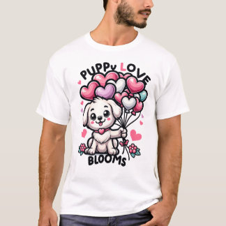 Heart Balloon Pup - Adorable Love Celebration Tee