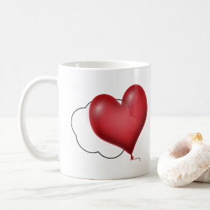 Heart Balloons and Clouds Love Coffee Mug