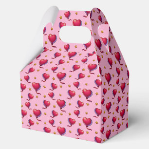 Heart Balloons and Stars Favour Box