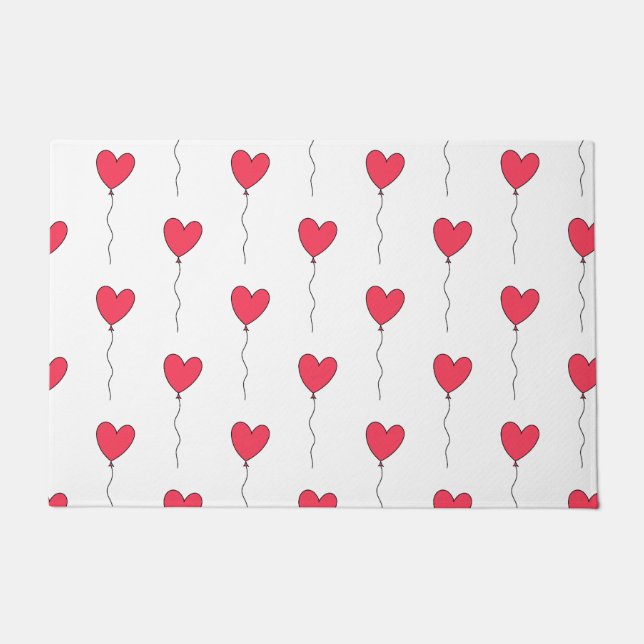 Heart Balloons Doormat (Front)