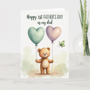 Heart Balloons Fathers Day Gift Card