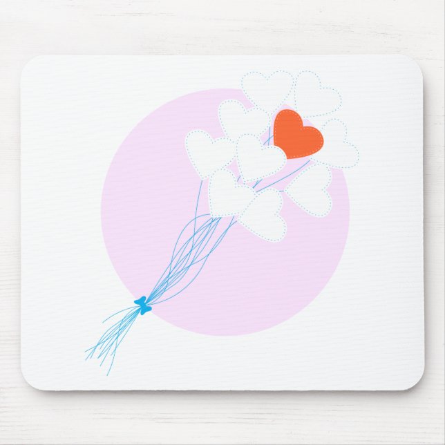 Heart Balloons Mouse Pad (Front)