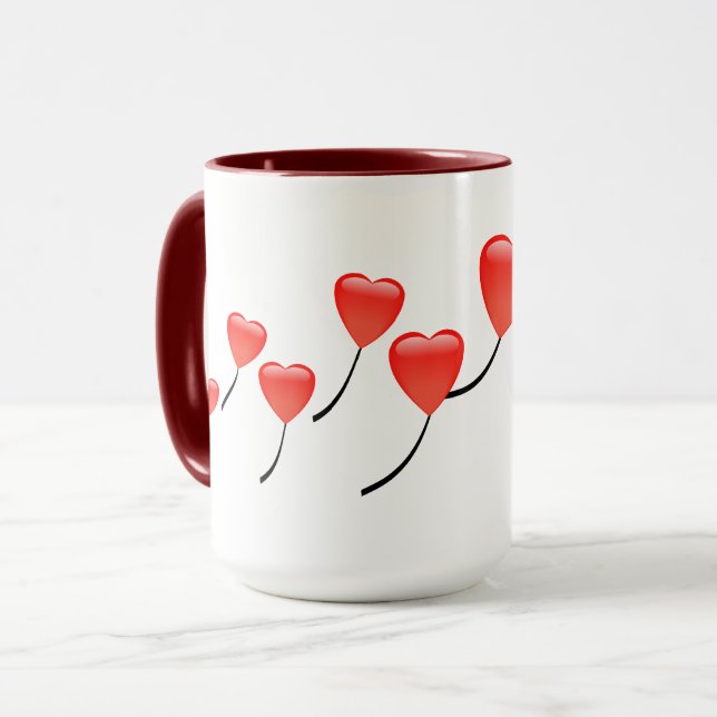 Heart Balloons Mug (Front Left)