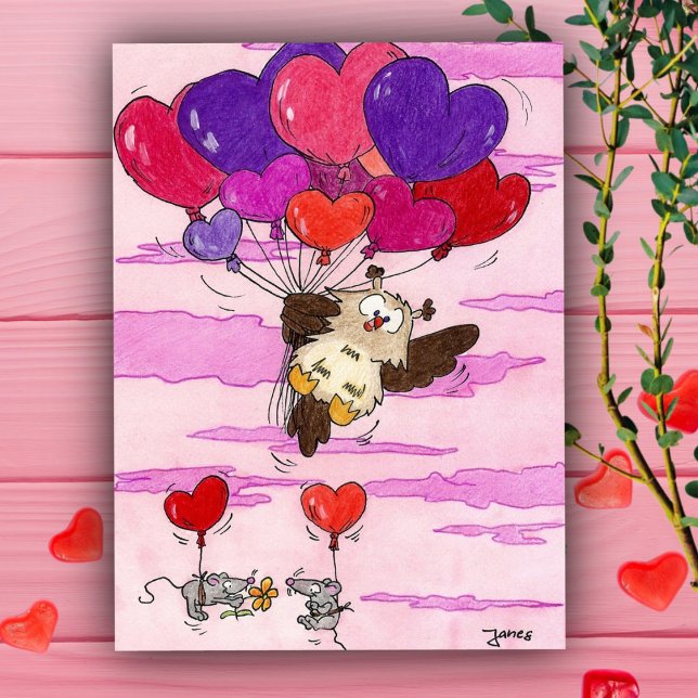 HEART BALLOONS postcard by Nicole Janes (Creator Uploaded)