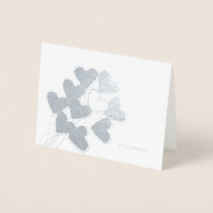 Heart Balloons Stationery Foil Card
