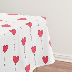 Heart Balloons Tablecloth