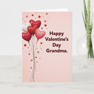 Heart Balloons Valentines Day Card