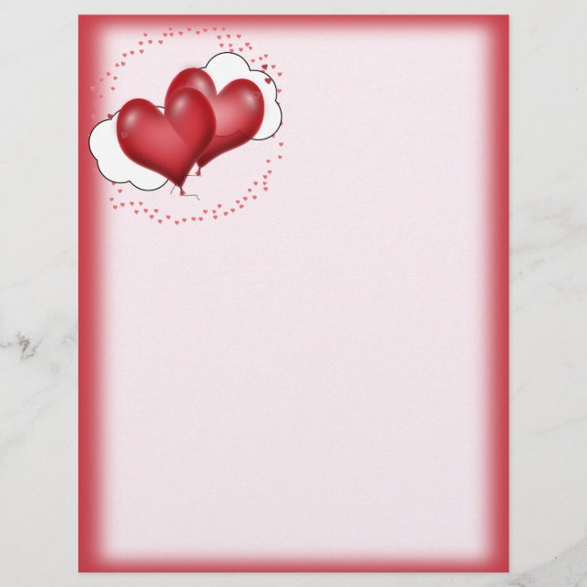 Heart Balloons With Little Hearts Flyer (Front)