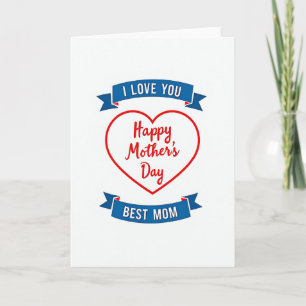 Heart Banners Love You Card