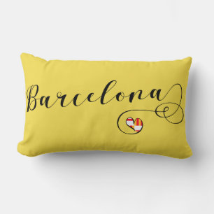 Heart Barcelona Pillow, Catalan Lumbar Cushion