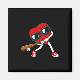 Heart Baseball Valentines Day Fun Boys Girls Kids Magnet