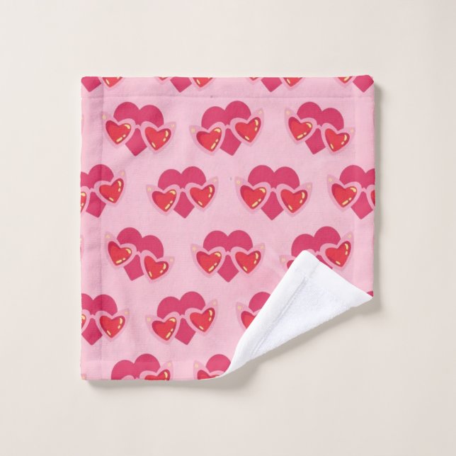 Heart Bath Towel Set (Wash Cloth)