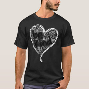 Heart Be Kind Spread Kindness Anti Bullying Orange T-Shirt