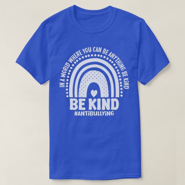 Heart Be Kind Spread Kindness Anti Bullying Orange T-Shirt (Design Front)