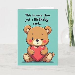 Heart Bear Birthday Card