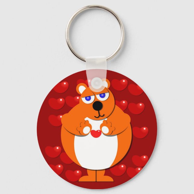 HEART BEAR Keychain (Front)