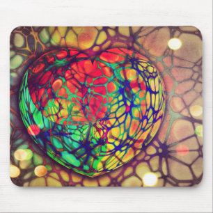Heart Beat Art Mosaic Mouse Pad
