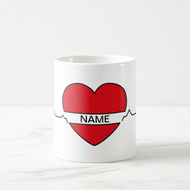 Heart Beat Basic Dark Classic Mug, 325 ml  Coffee Mug (Center)