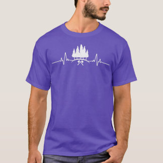 Heart Beat Bushcraft Funny Gift Idea 2 T-Shirt