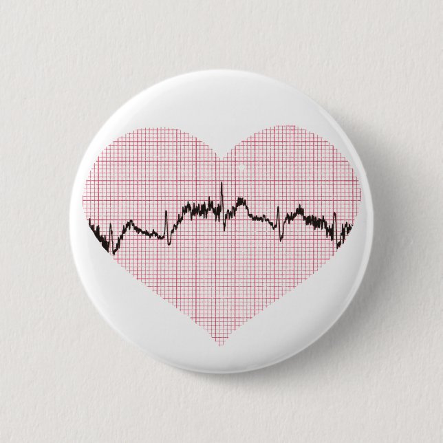 Heart Beat III 6 Cm Round Badge (Front)