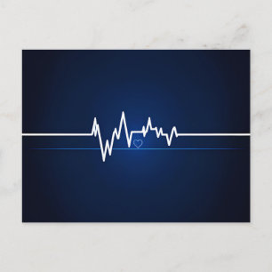 Heart beat line, Postcrossing Postcard