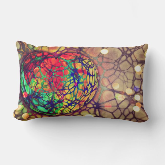 Heart Beat Mosaic Throw Pillow (Front)