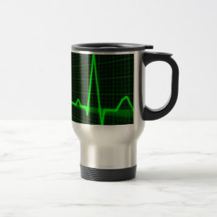 Heart Beat Pulse Trace Travel Mug