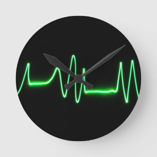 Heart Beat Round Clock
