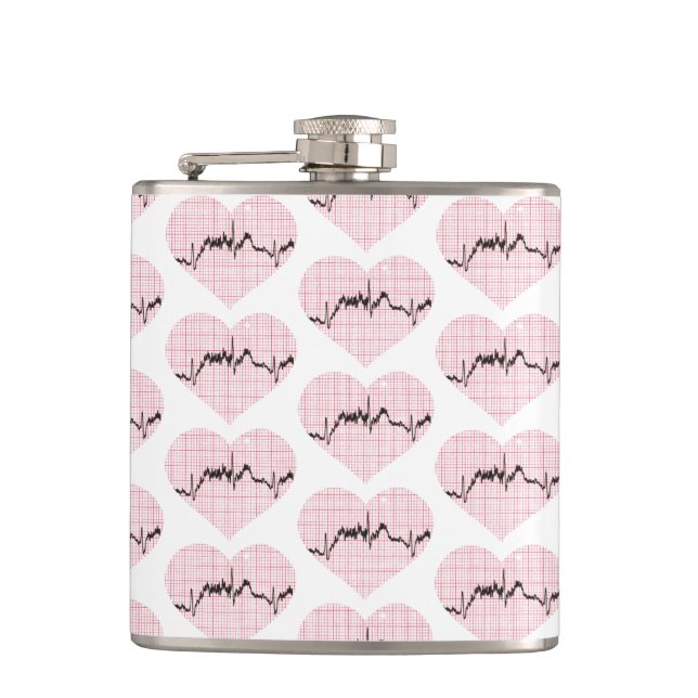 Heart Beat VII Hip Flask (Front)