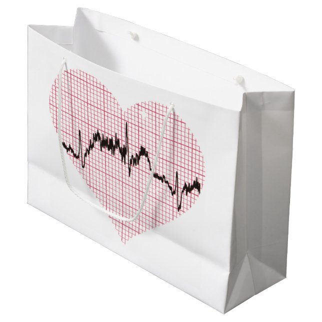 Heart Beat VII Large Gift Bag (Front Angled)