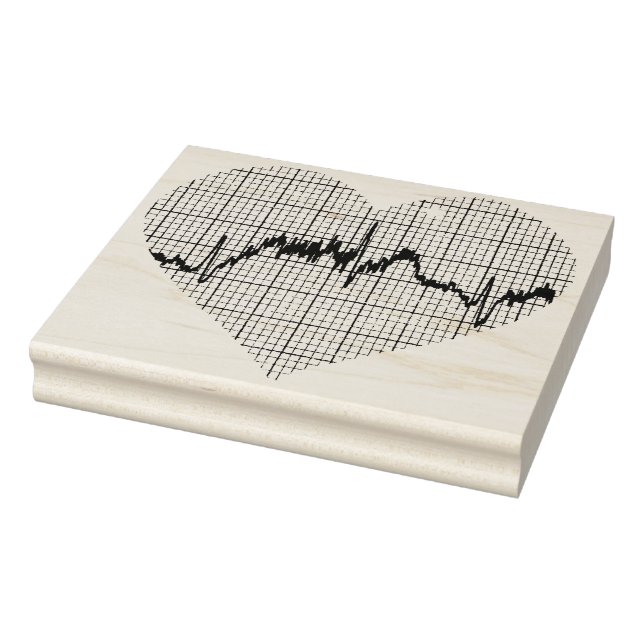 Heart Beat VII Rubber Stamp (Stamp)