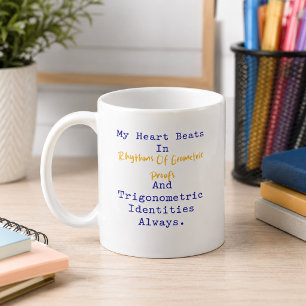 Heart Beats Geometric Proofs Trig Identities Coffee Mug