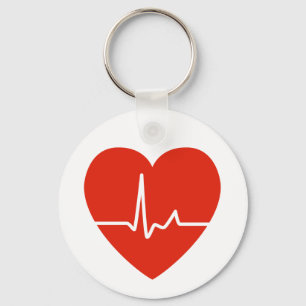 Heart Beats Key Chain