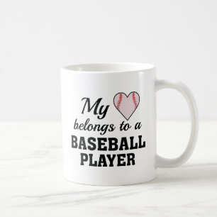 Heart Belongs Baseball Coffee Mug