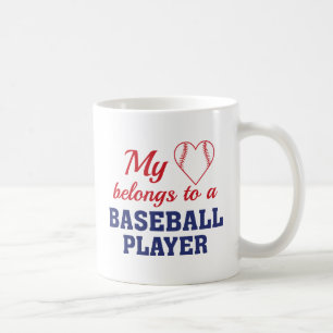 Heart Belongs Baseball Coffee Mug