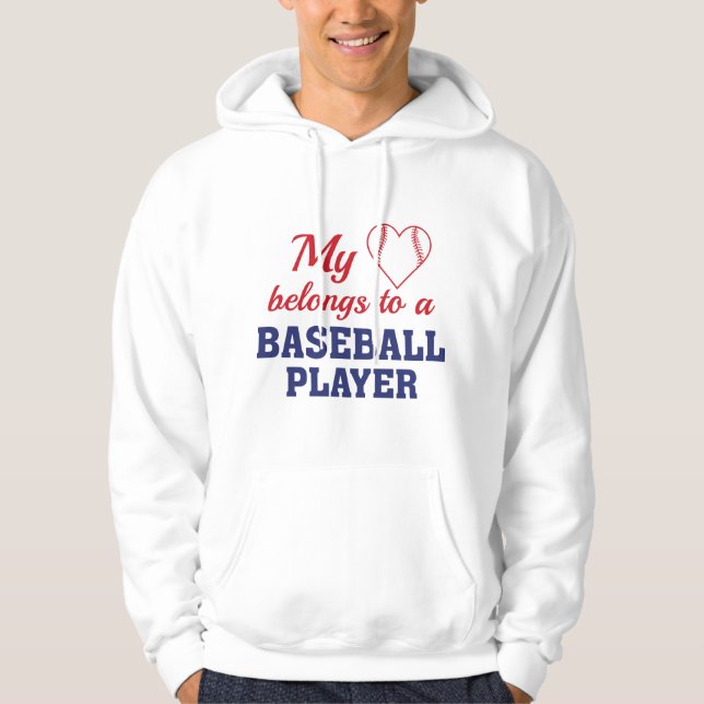 Heart Belongs Baseball Hoodie (Front)