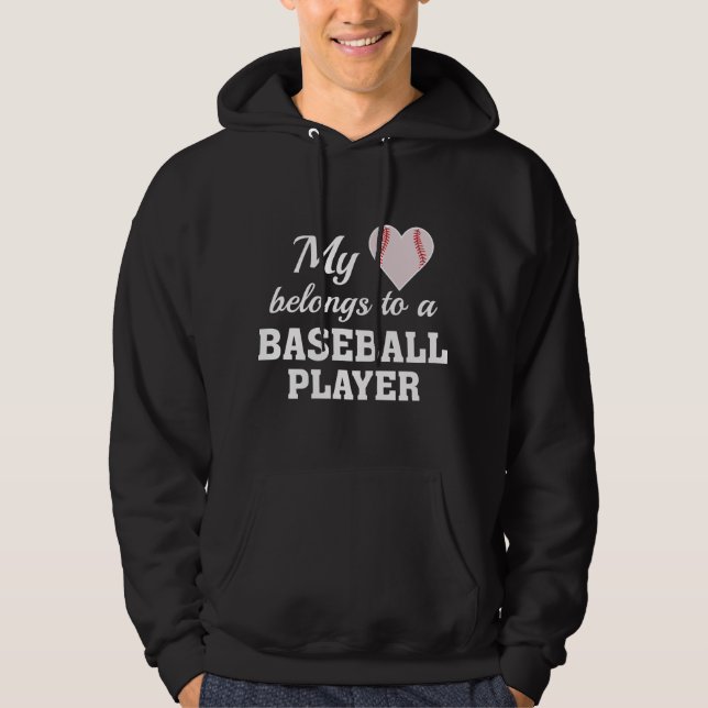 Heart Belongs Baseball Hoodie (Front)