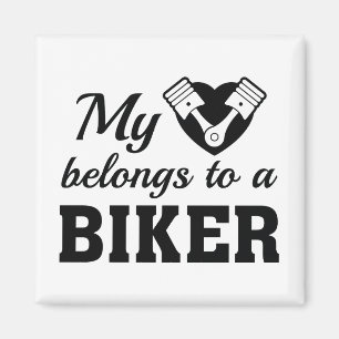 Heart Belongs Biker Magnet