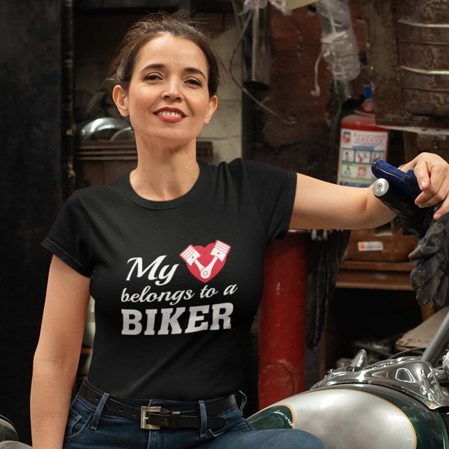 Heart Belongs Biker T-Shirt (Creator Uploaded)